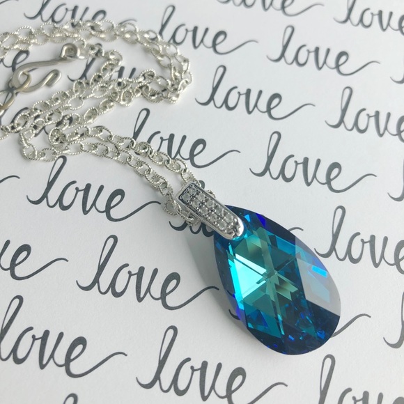 Swarovski Jewelry - Bermuda Blue Swarovski Crystal Pendant
